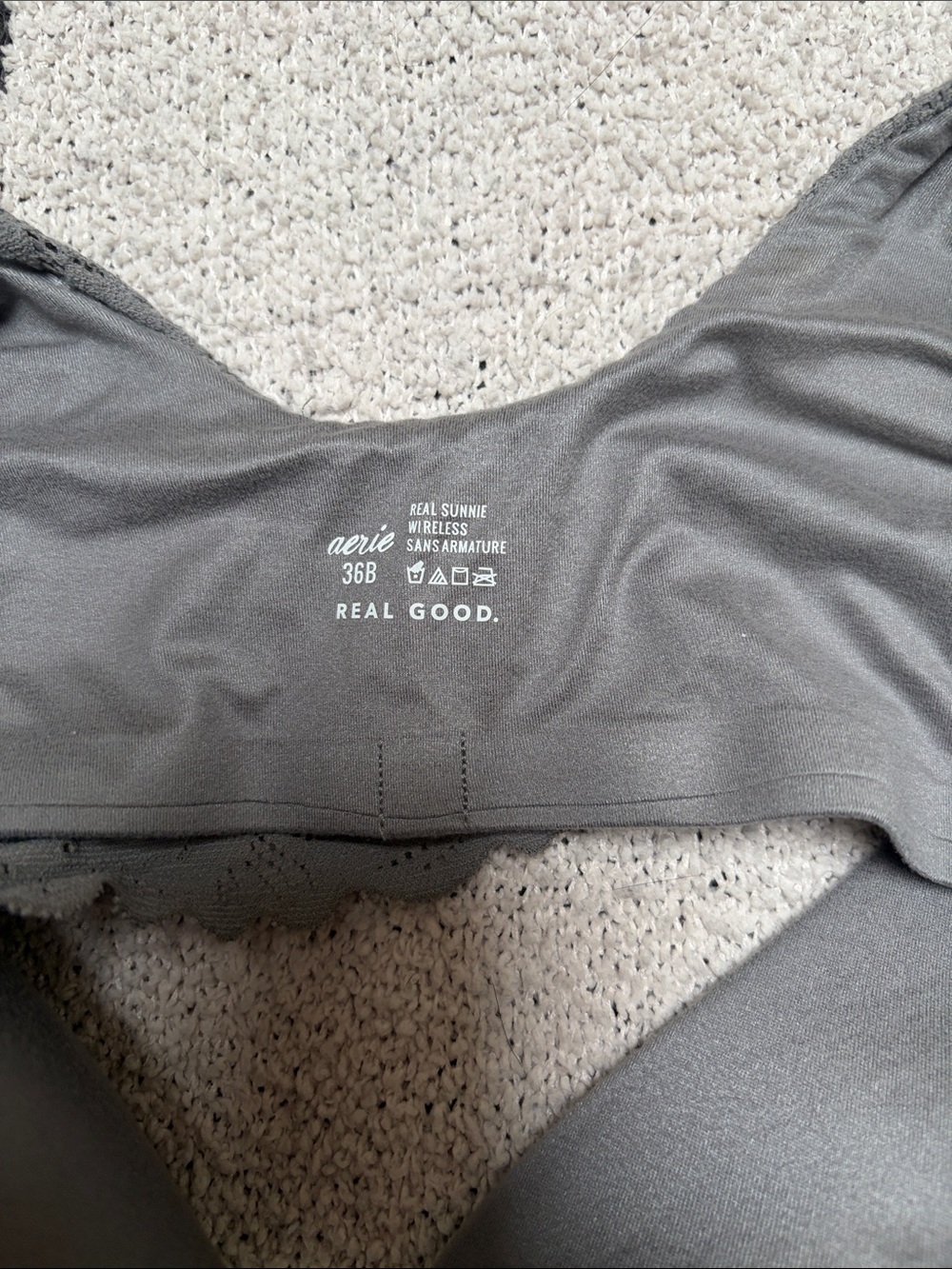 aerie Grey, Black and Nude Wireless Bralettes - set of 3, 36B - Picture 7 of 10